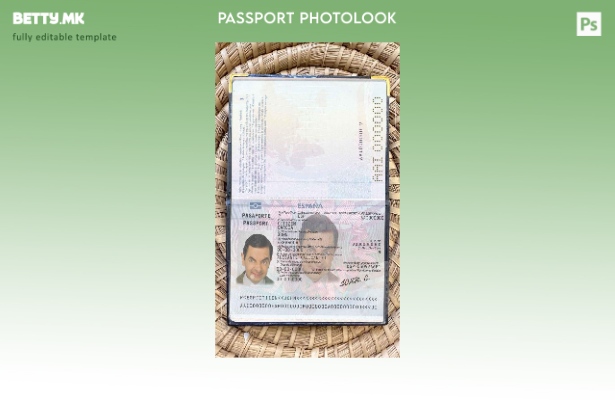 Модерен стил на шаблон за изглед на Шпанија до пасош фотографија